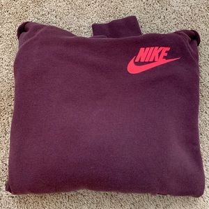 Nike Burgundy Hoodie with Pockets